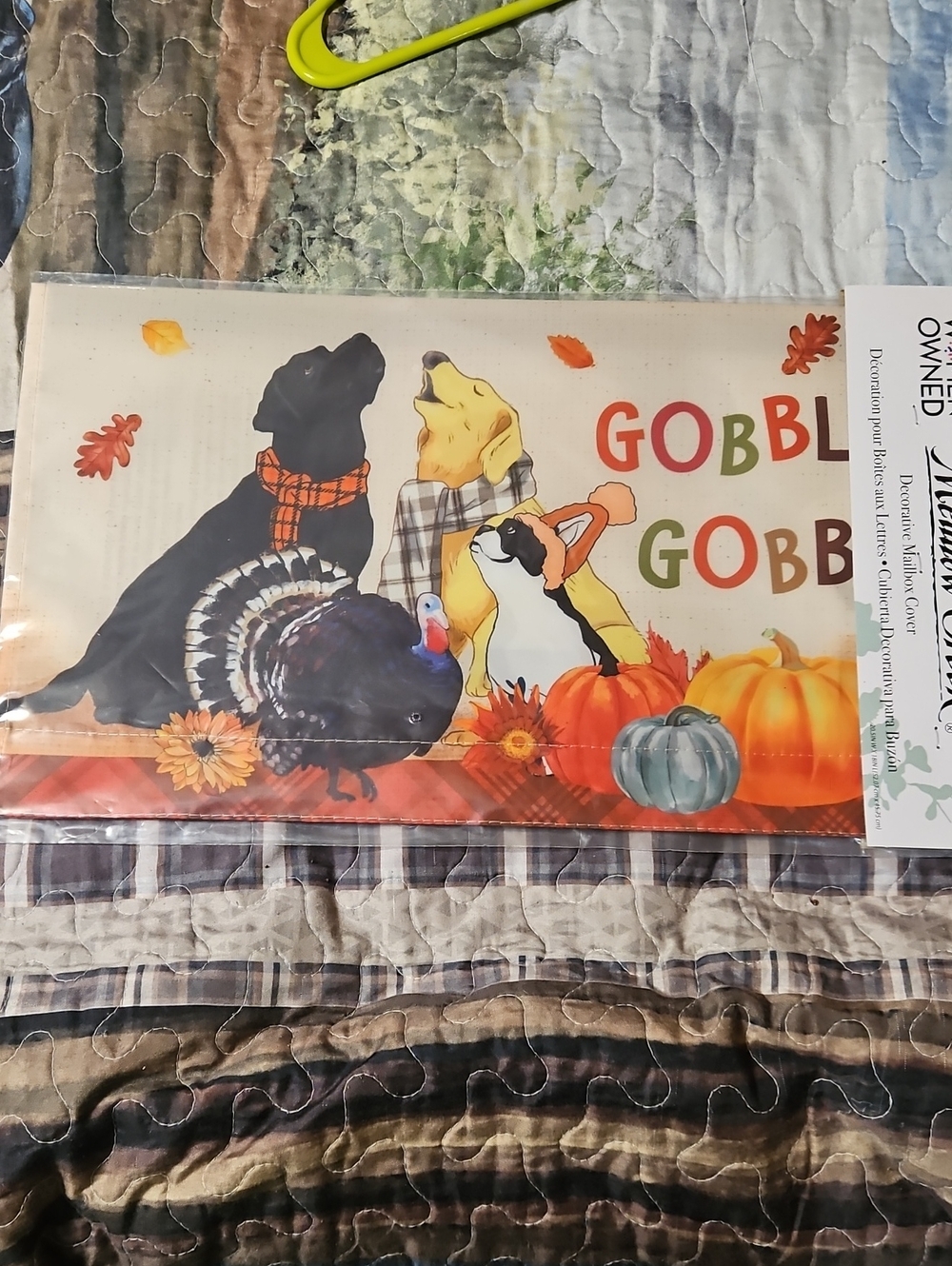 Fall Pet & Turkey Mailbox Cover 'Gobble Gobble'